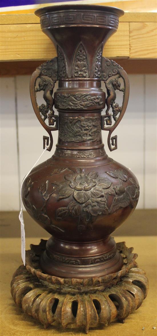 Japanese vase on stand